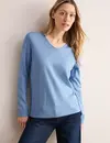 Cecil Fine Knit Jumper - Light Blue Melange