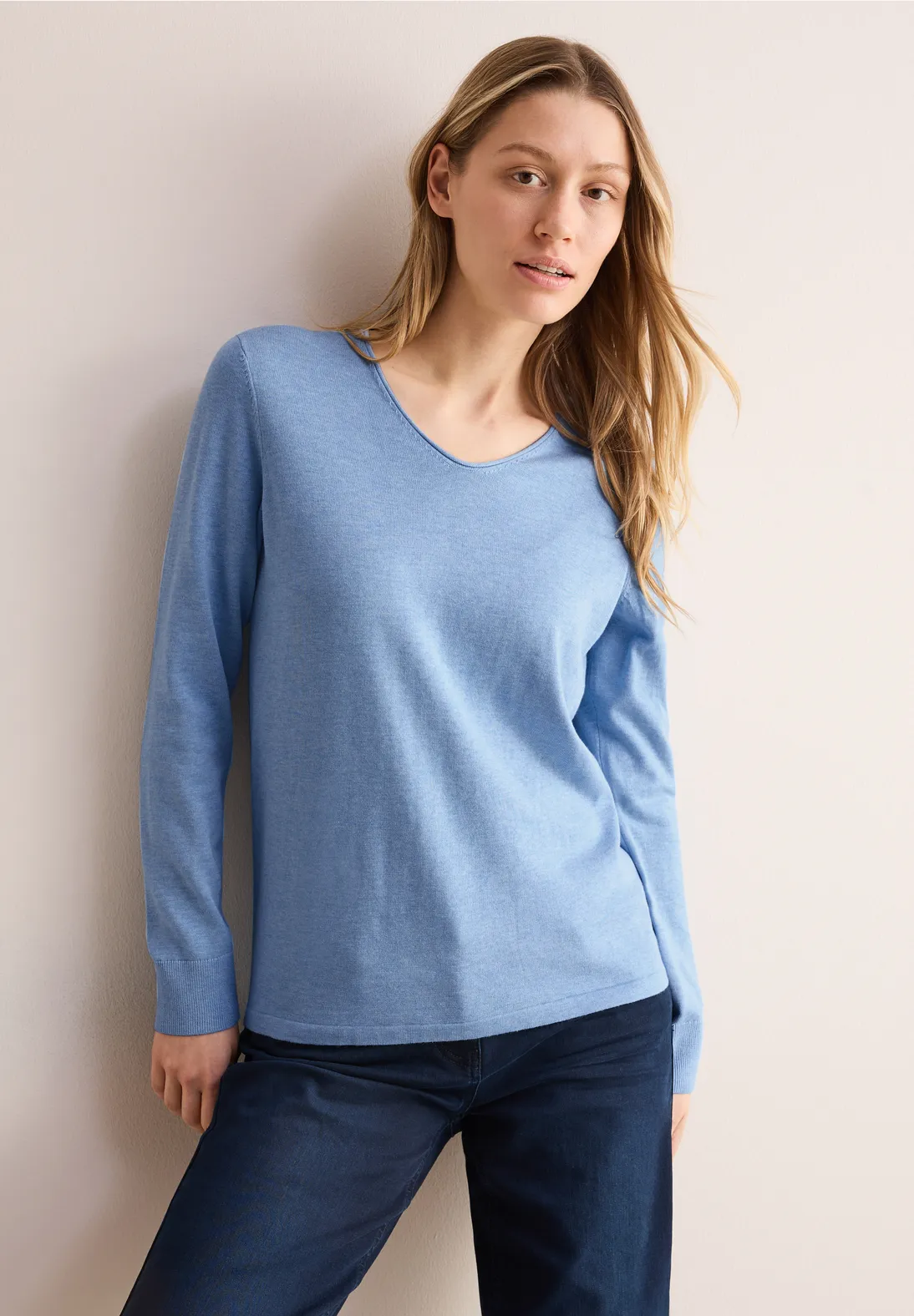 Cecil Feinstrick Pullover - Light Blue Melange