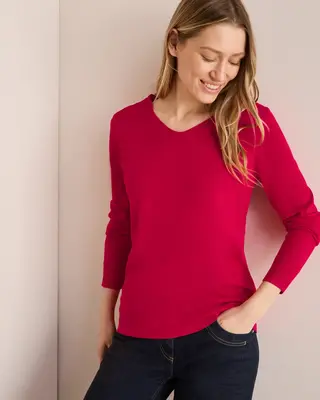 Cecil Feinstrick Pullover - Granita Red