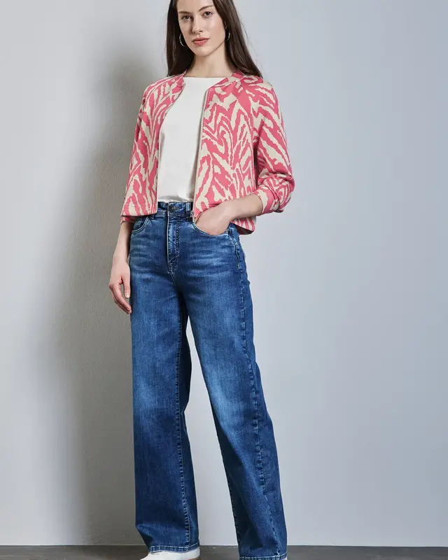 Street One Zijden Look Jasje met Print - Sugar Coral
