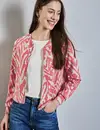 Street One Silk-Look Jacket with Print - Sugar Coral