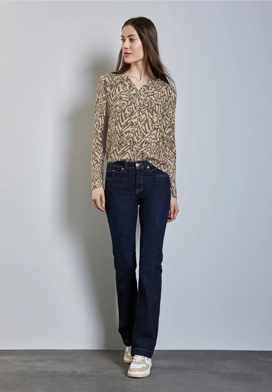 Street One Print Shirt - Honey Sand