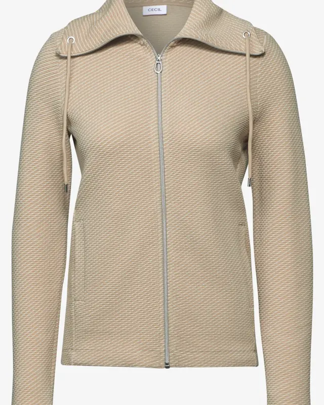 Cecil Two-Tone Ottomaans Jasje - Pearl Beige