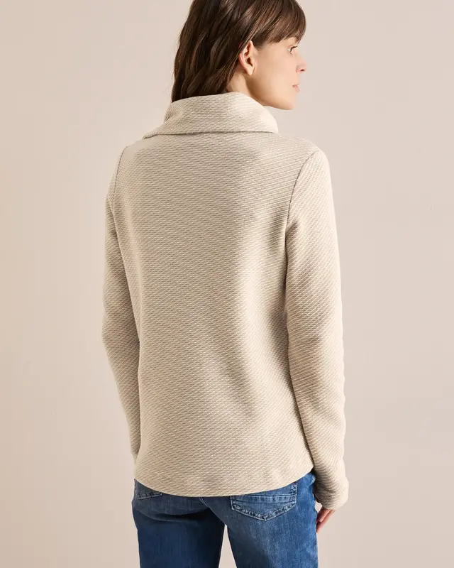 Cecil Two-Tone Ottomaans Jasje - Pearl Beige