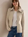 Cecil Two-Tone Ottoman Jacke - Pearl Beige