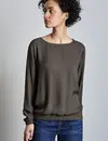 Street One Blouse with Ruffles - Muddy Brown