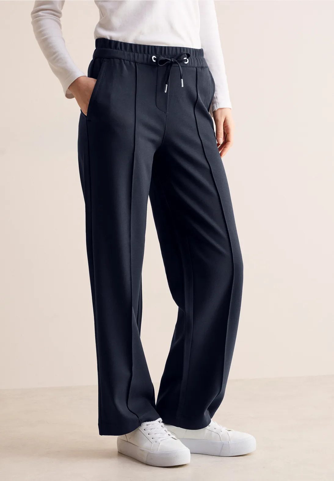 Cecil Straight Leg Hose Neele - Universal Blue