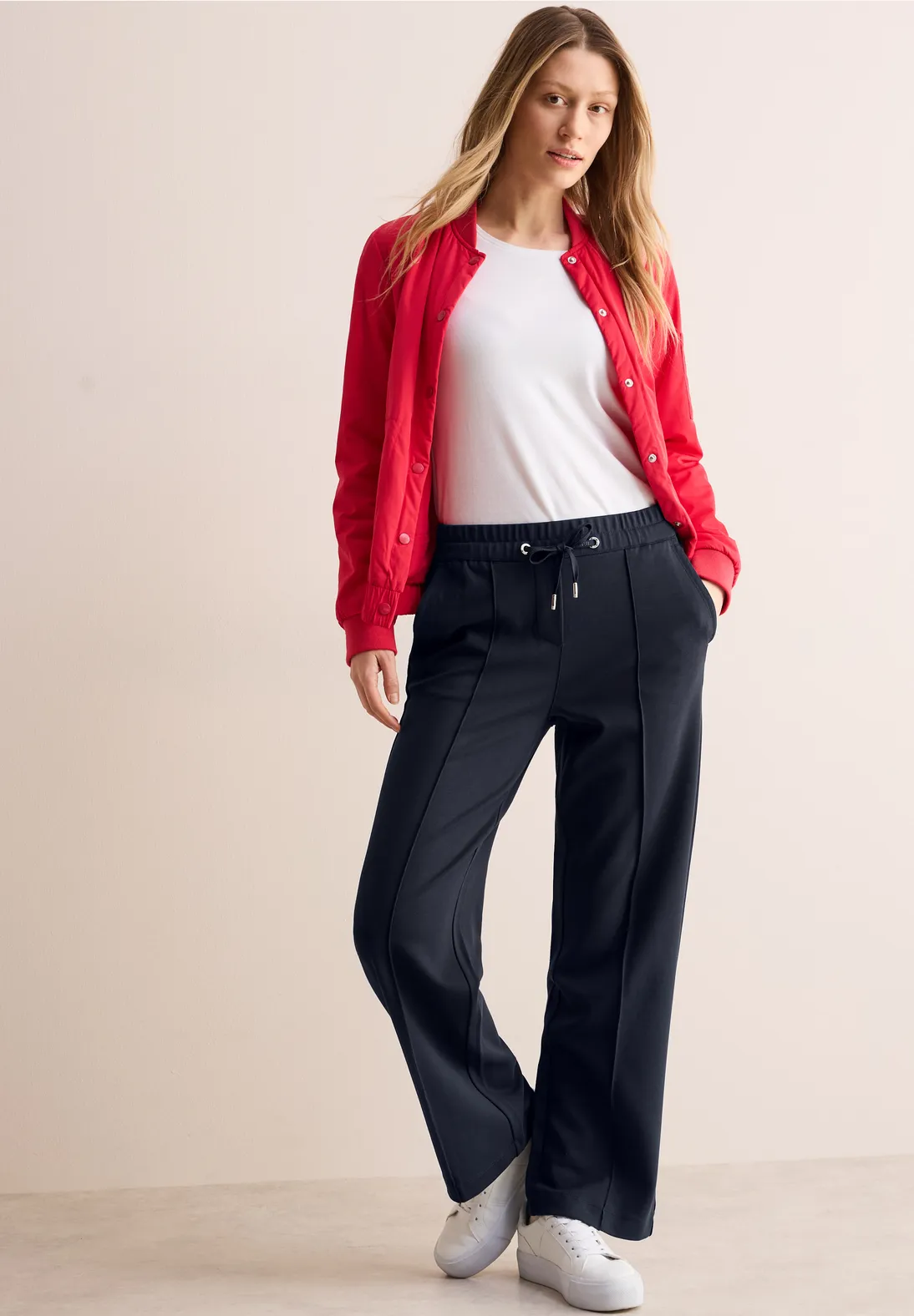 Cecil Straight Leg Hose Neele - Universal Blue