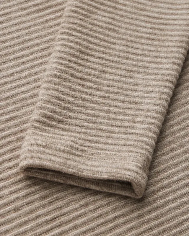 Street One Structured Knit Shirt - Honey Sand Melange