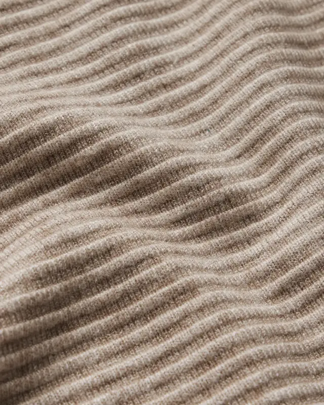 Street One Structured Knit Shirt - Honey Sand Melange