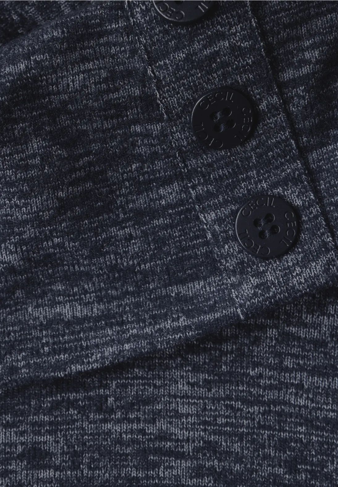 Cecil Gemêleerd Shirt - Universal Blue Melange