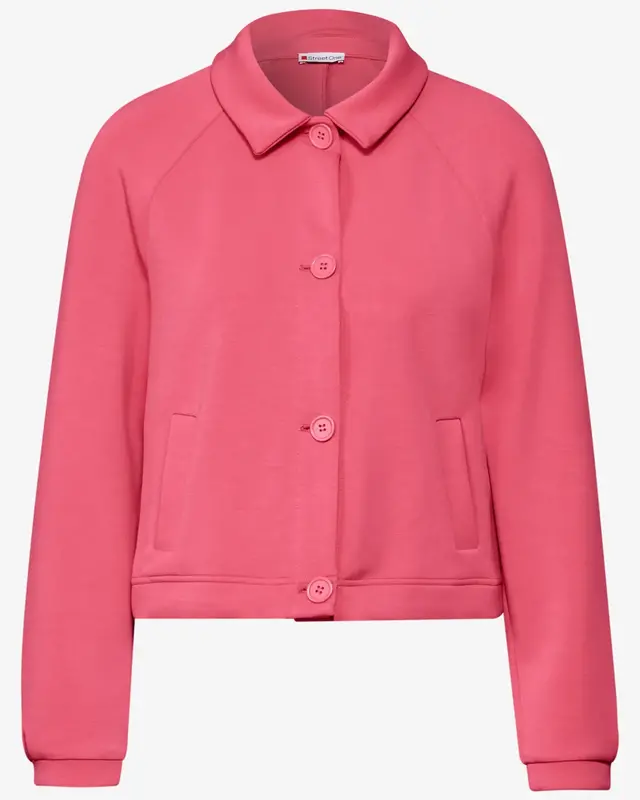 Street One Silk-Look Jacke - Sugar Coral