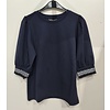 Top Izzy - Navy Borduur