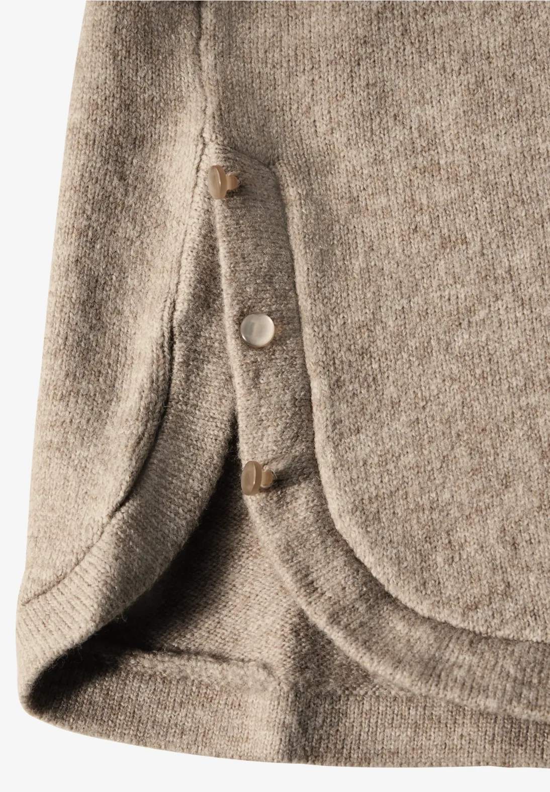 Street One Pullover mit Schlitz-Detail - Honey Sand Melange