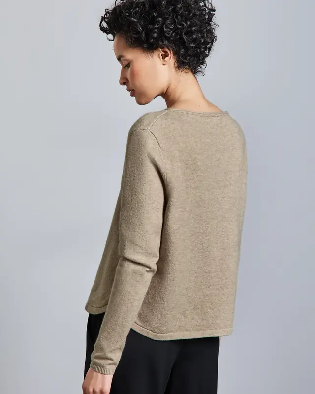 Street One Trui met Splitdetail - Honey Sand Melange