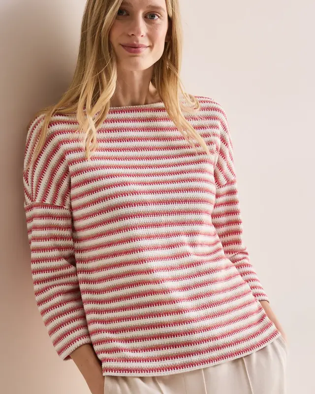 Cecil Strick-Look Shirt - Granita Red