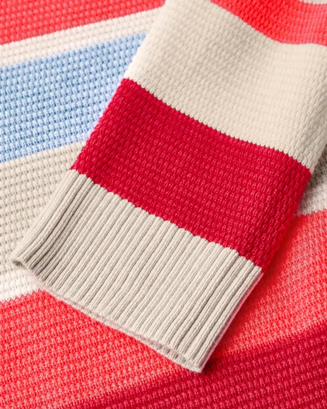 Cecil Gestreepte Trui met Structuur - Desert Beige Melange