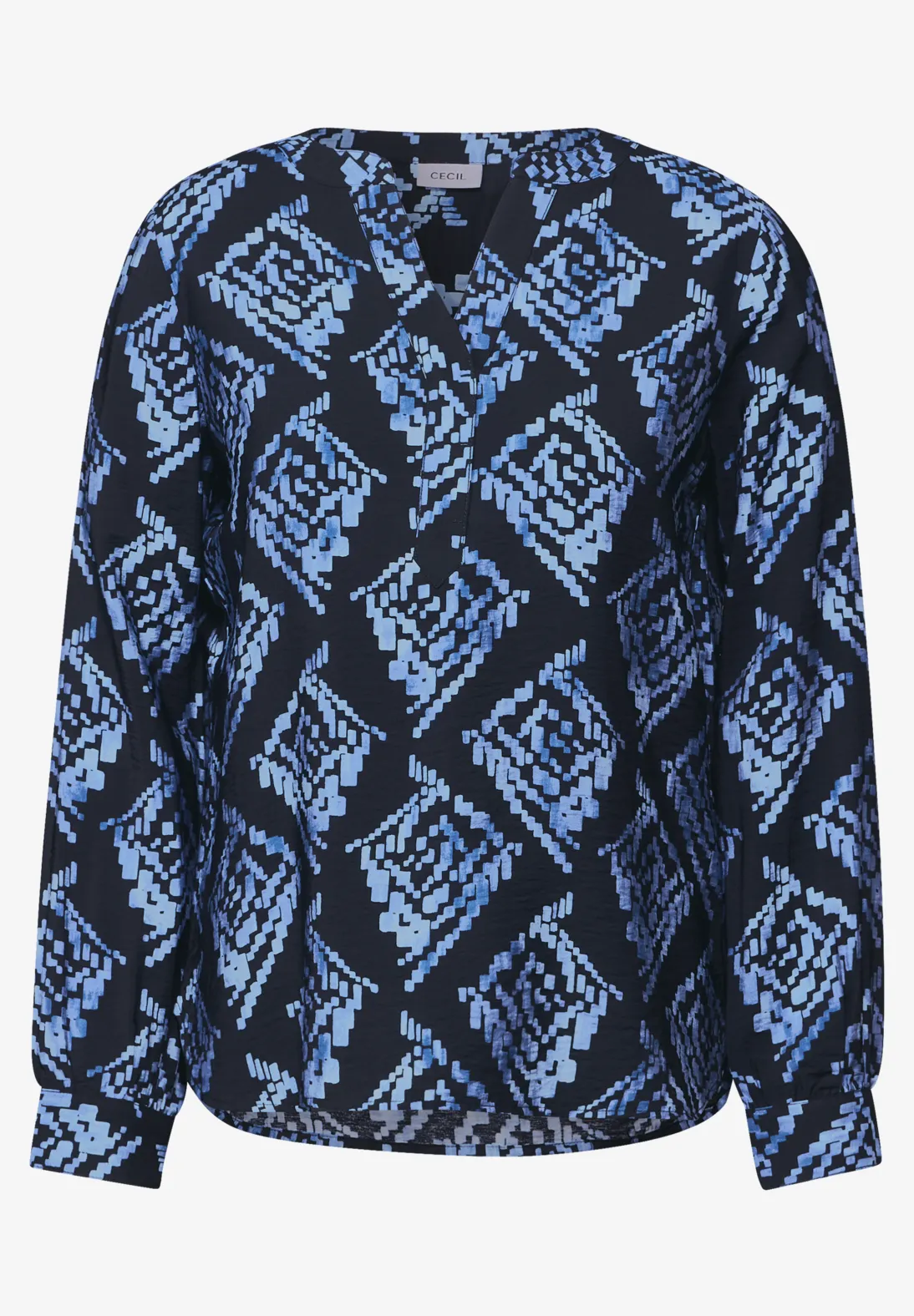 Cecil Print Blouse - Universal Blue