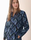 Cecil Print Bluse - Universal Blue