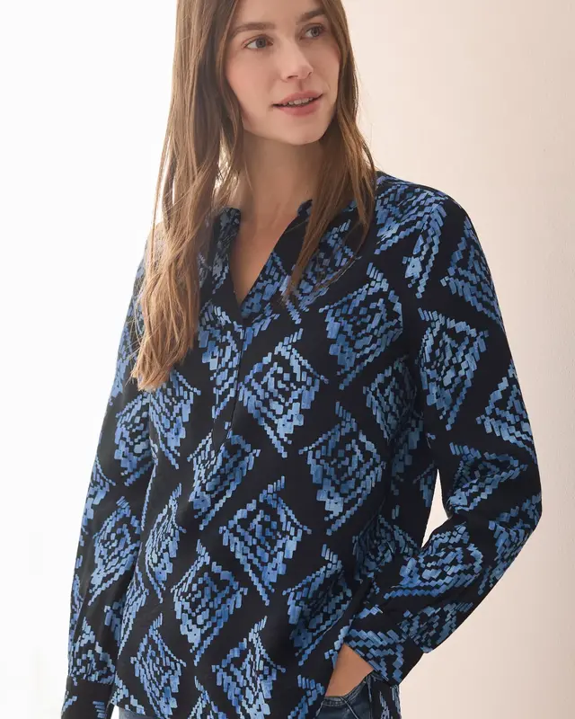Cecil Bedrukte Blouse - Universal Blue