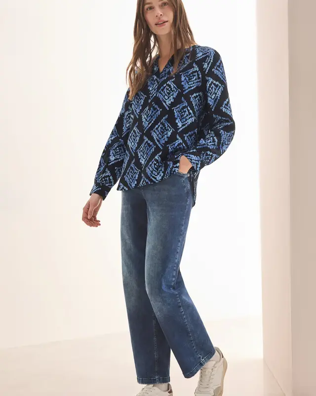 Cecil Bedrukte Blouse - Universal Blue
