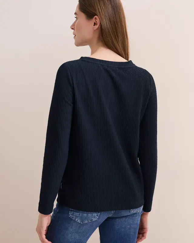 Cecil Structuur Shirt - Universal Blue