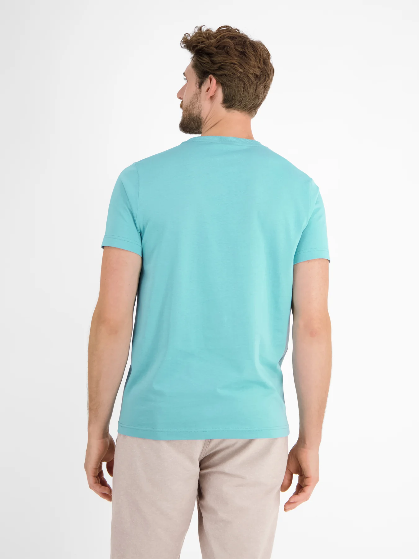 Lerros T-Shirt with Frontprint - Coastal Blue