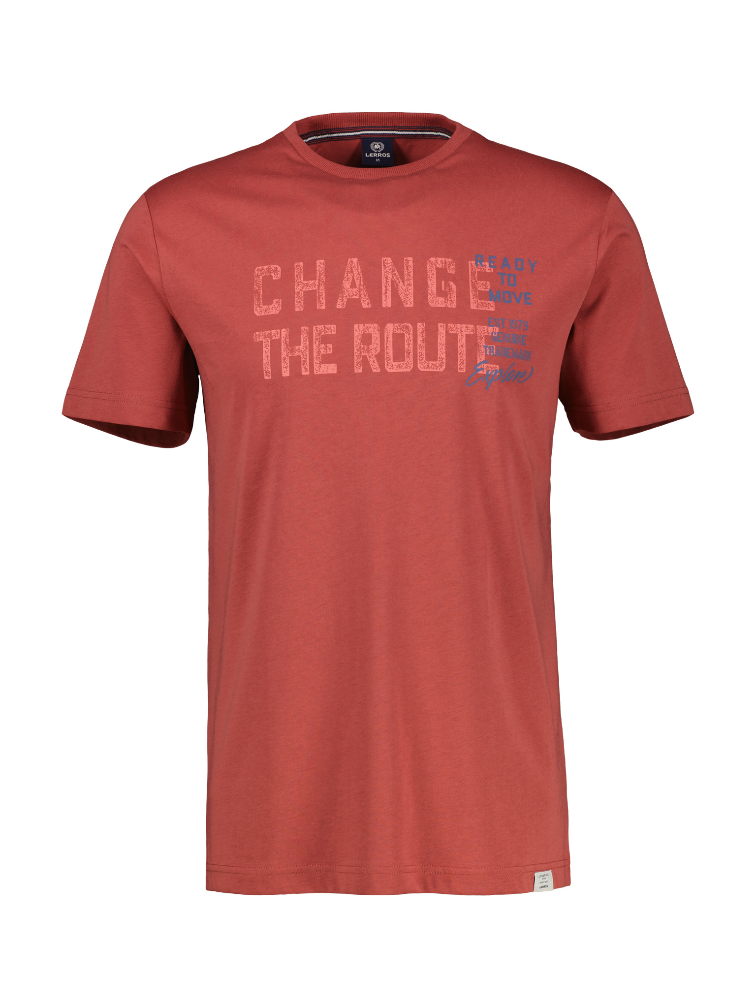 Lerros T-Shirt mit Frontprint - Earth Red