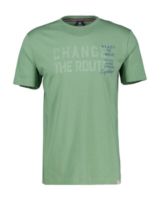 Lerros Effen T-Shirt met Print - Sage Green