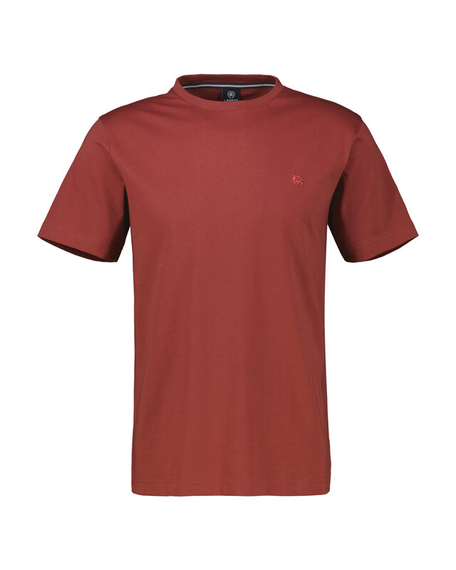 Lerros Basic T-Shirt met Ronde Hals - Earth Red