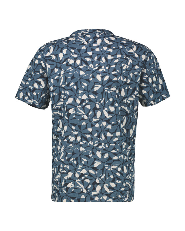 Lerros Print T-Shirt - Crispy Blue