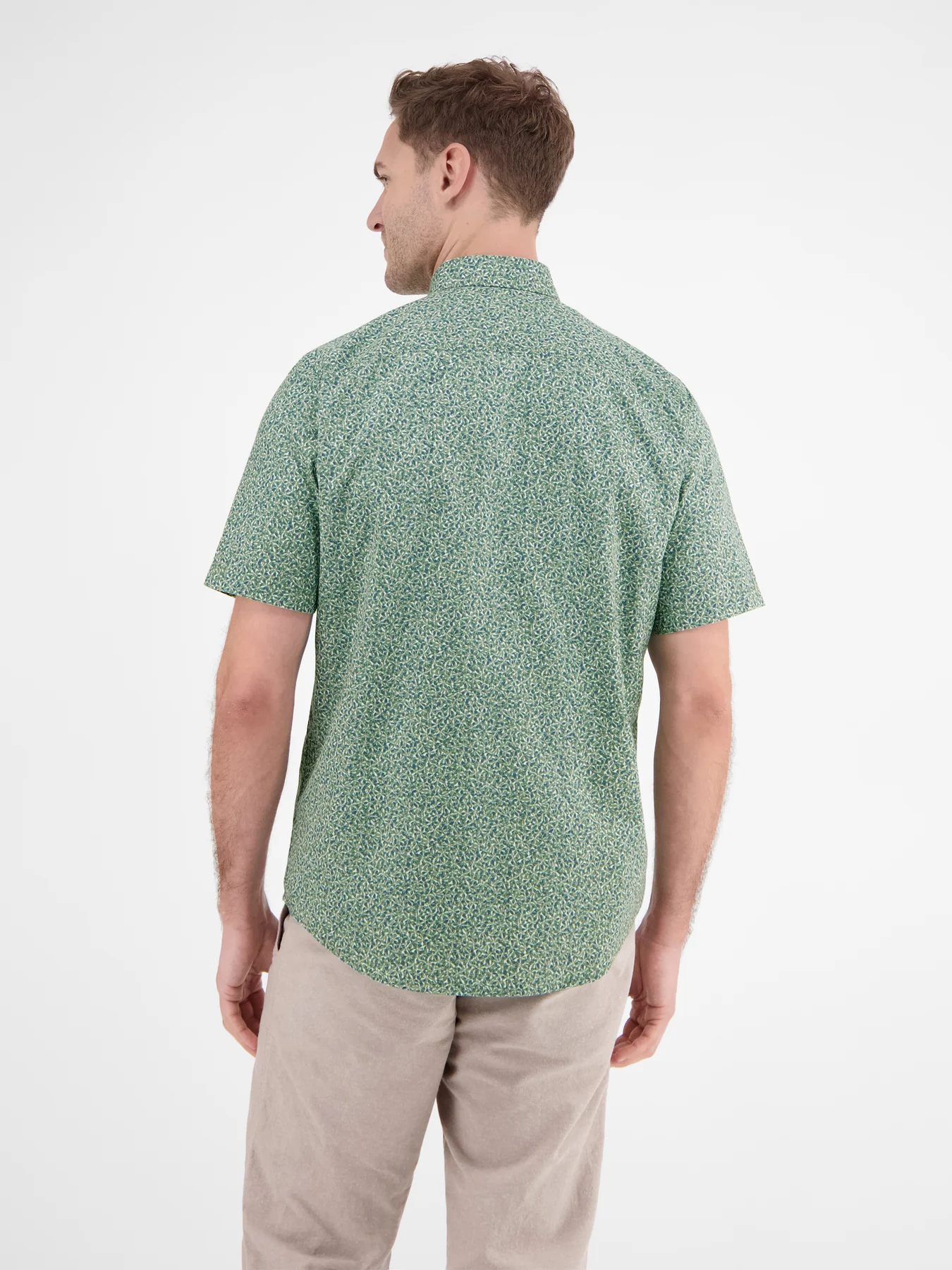 Lerros Kurzarm Shirt mit Print - Sage Green