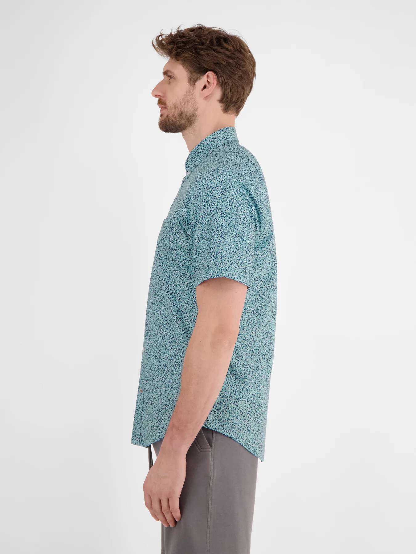 Lerros Kurzarm Shirt mit Print - Coastal Blue