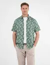 Lerros Bloemenprint Overhemd met Korte Mouw - Sage Green