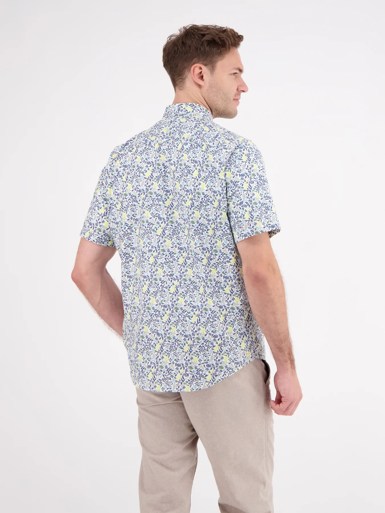 Lerros Kurzarm Shirt mit Blumenprint - White