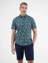 Lerros Kurzarm Shirt mit Blumenprint - Crispy Blue