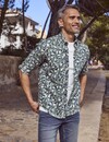 Lerros Print Hemd - Sage Green
