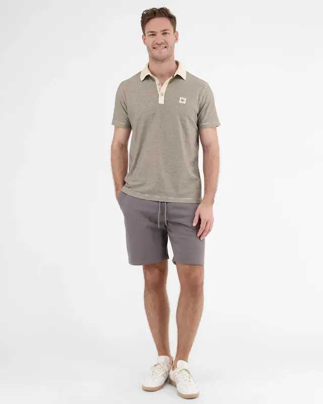 Lerros Polo Shirt in Streep Look - Bone White