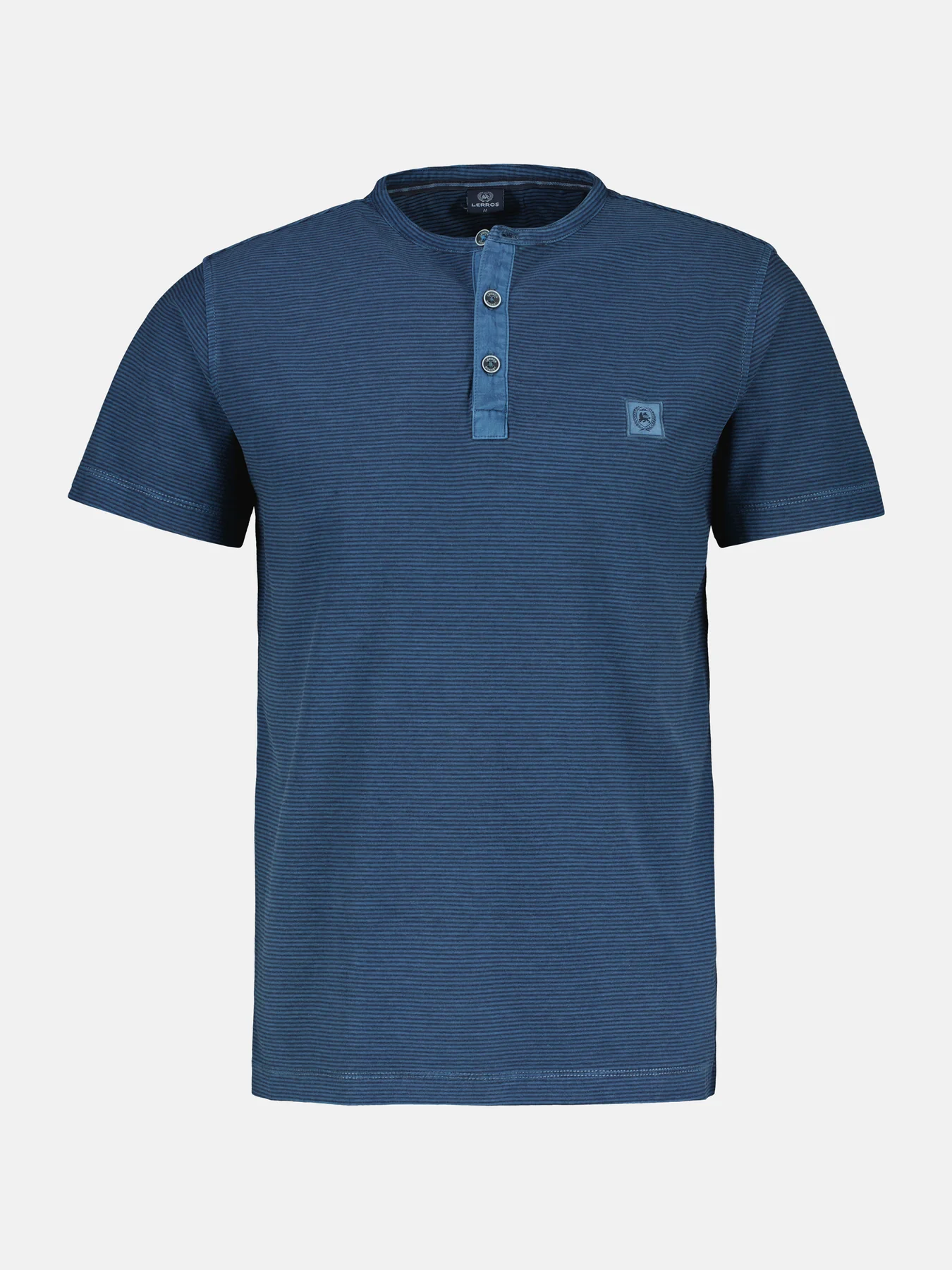 Lerros Serafino Shirt met Fineliner Strepen - Crispy Blue