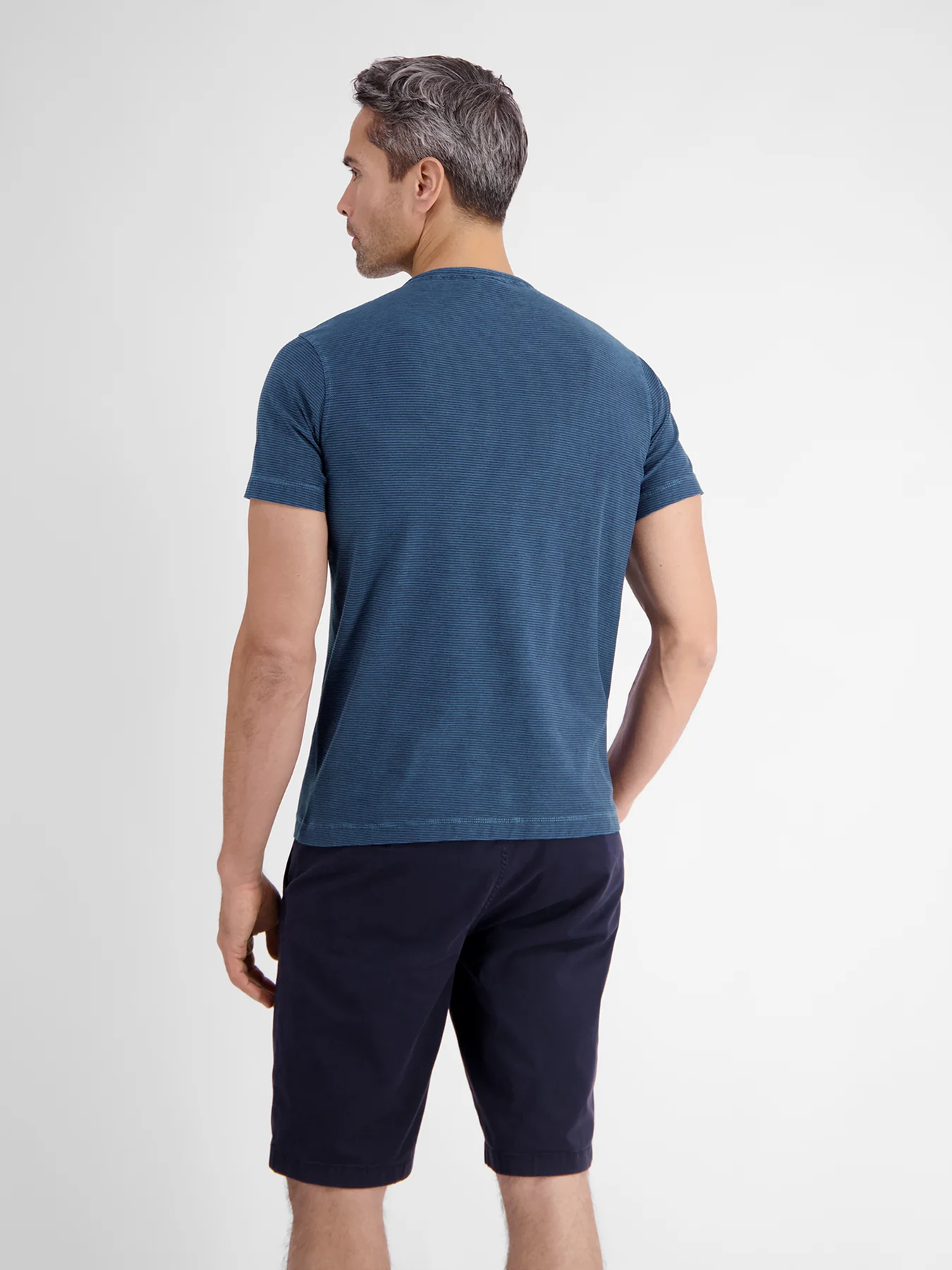 Lerros Serafino Shirt with Fineliner Stripes - Crispy Blue