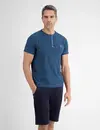 Lerros Serafino Shirt met Fineliner Strepen - Crispy Blue