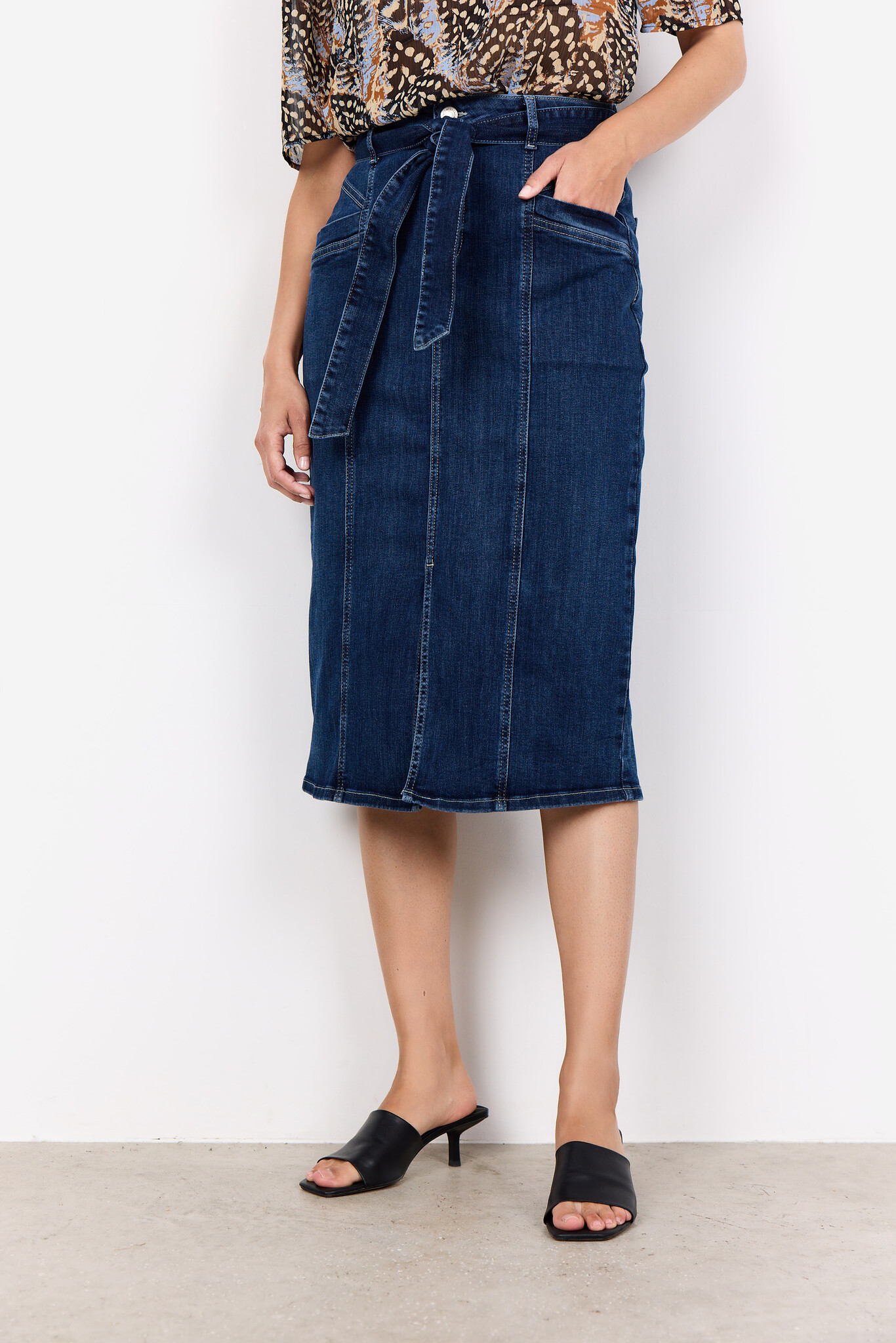 Soyaconcept Denim Rok Kimberly 38 - Dark Blue Denim