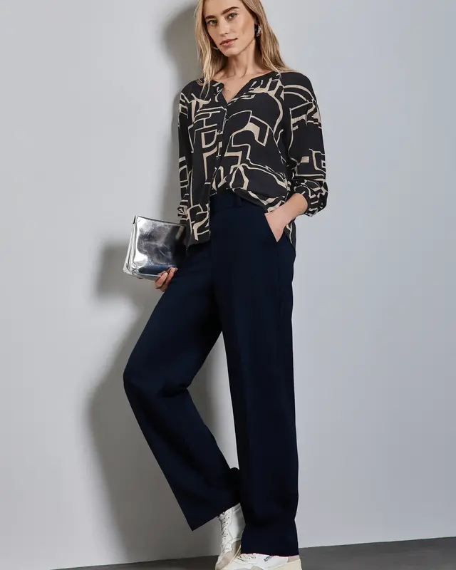 Street One Tunika mit Smock-Details - Deep Tint Blue