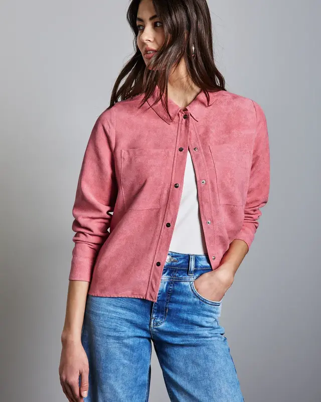 Street One Corduroy Blouse - Desert Berry