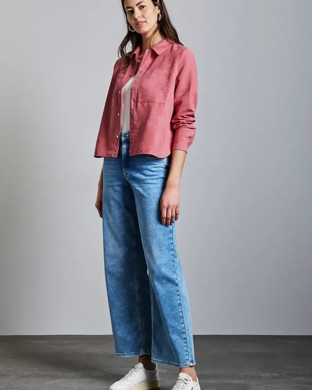 Street One Corduroy Blouse - Desert Berry