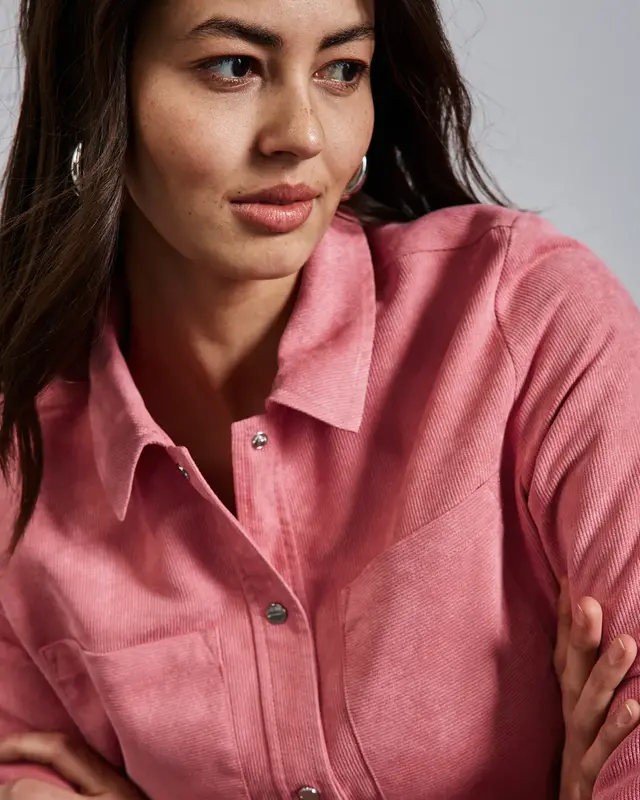 Street One Corduroy Blouse - Desert Berry