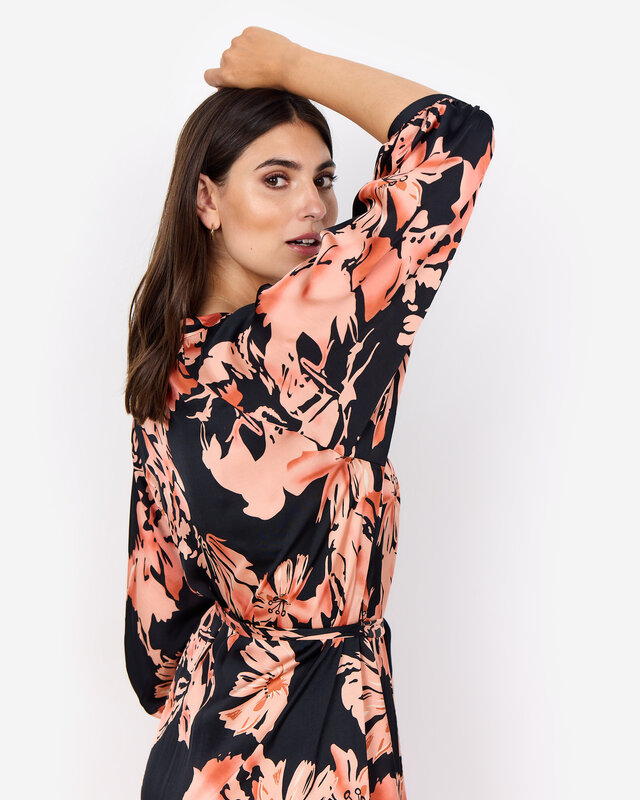 Soyaconcept Dress Peach 4 - Peach Pink Combi