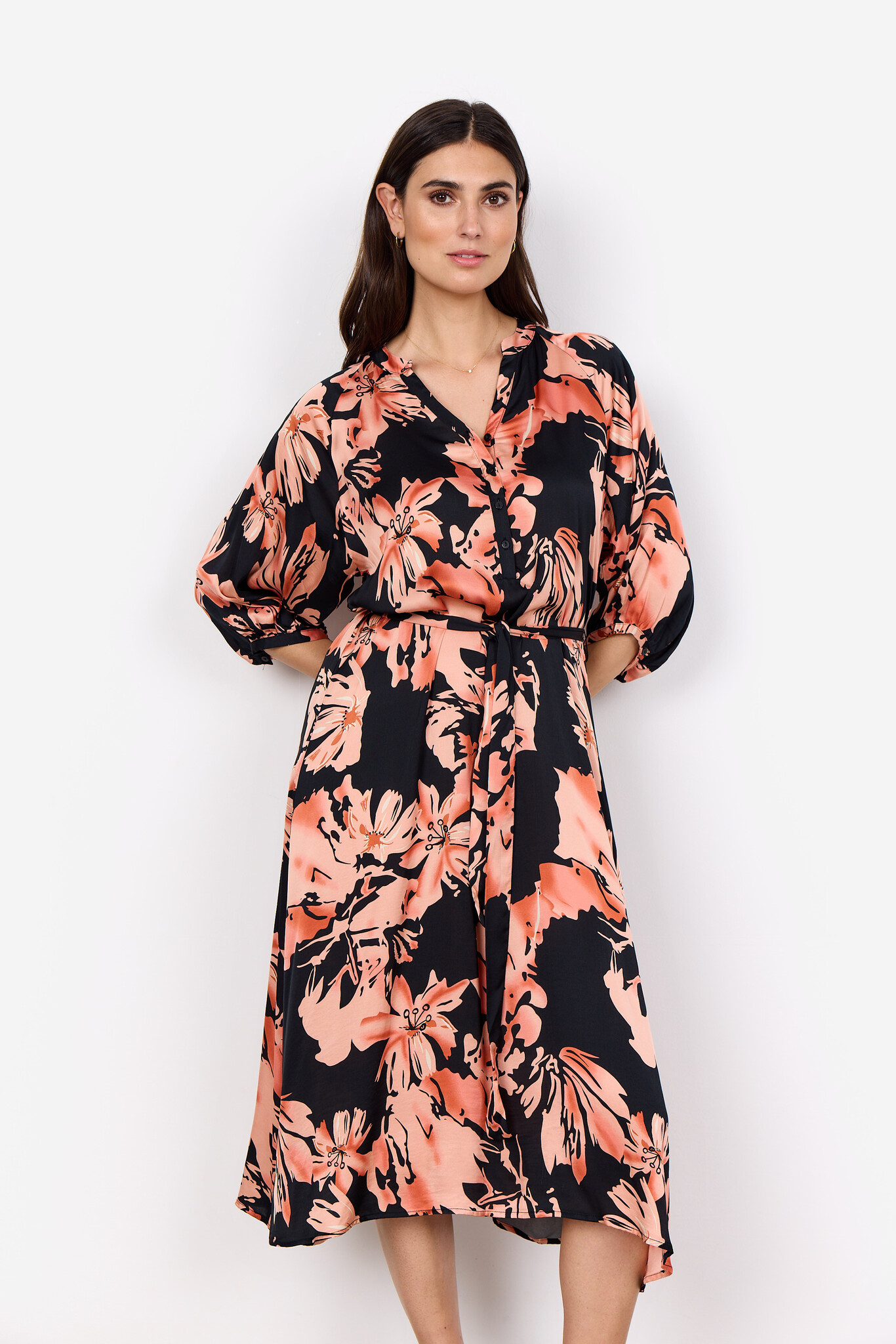 Soyaconcept Dress Peach 4 - Peach Pink Combi | - Cotton Blues
