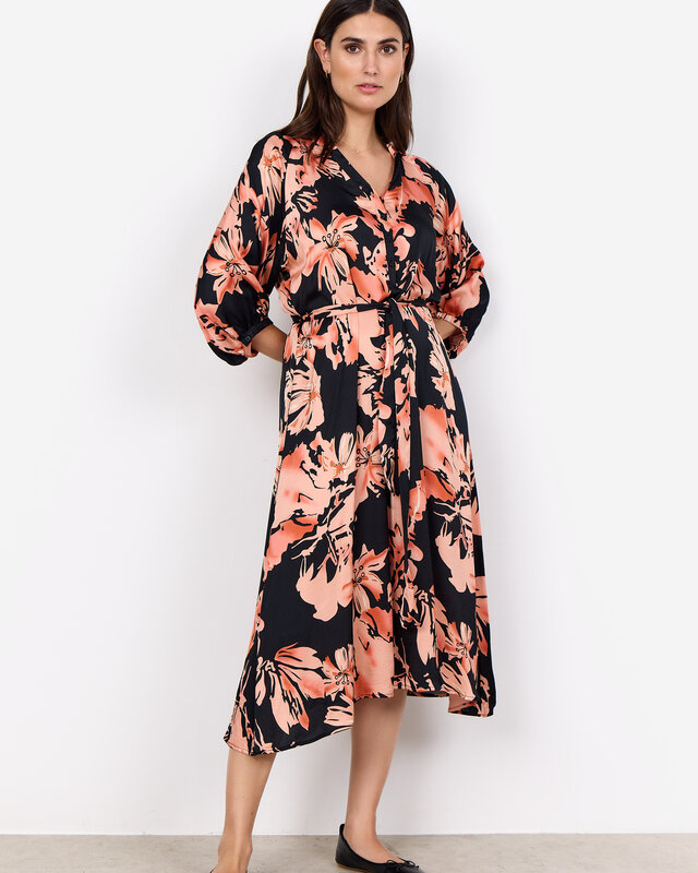 Soyaconcept Dress Peach 4 - Peach Pink Combi