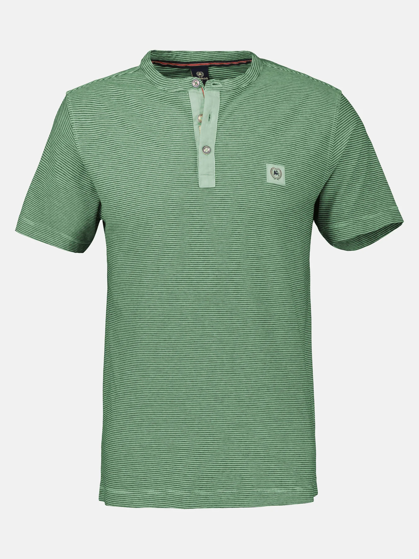 Lerros Serafino Shirt with Fineliner Stripes - Sage Green